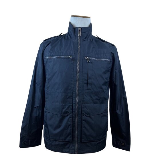 Marc New York Mens Black Zip-Up Utility Jacket W/ High Collar & Pockets Size S - Picture 1 of 10